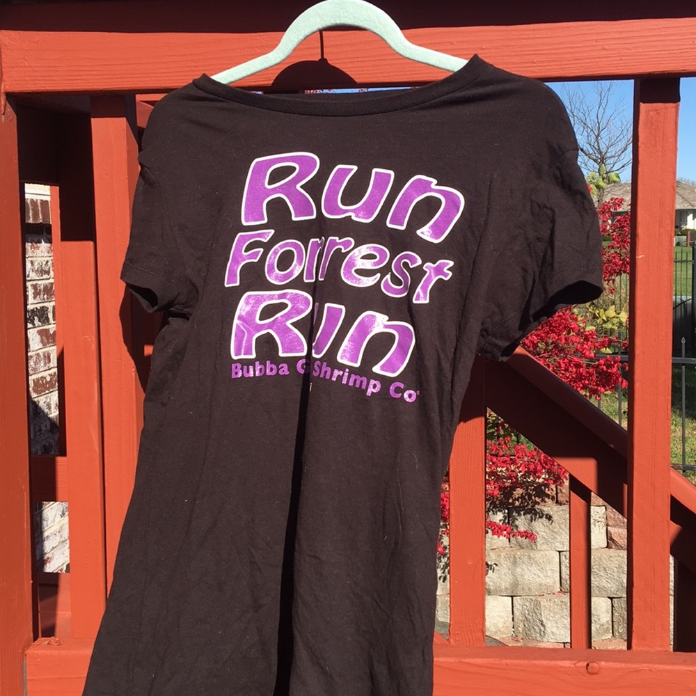 A “run forest run”t shirt